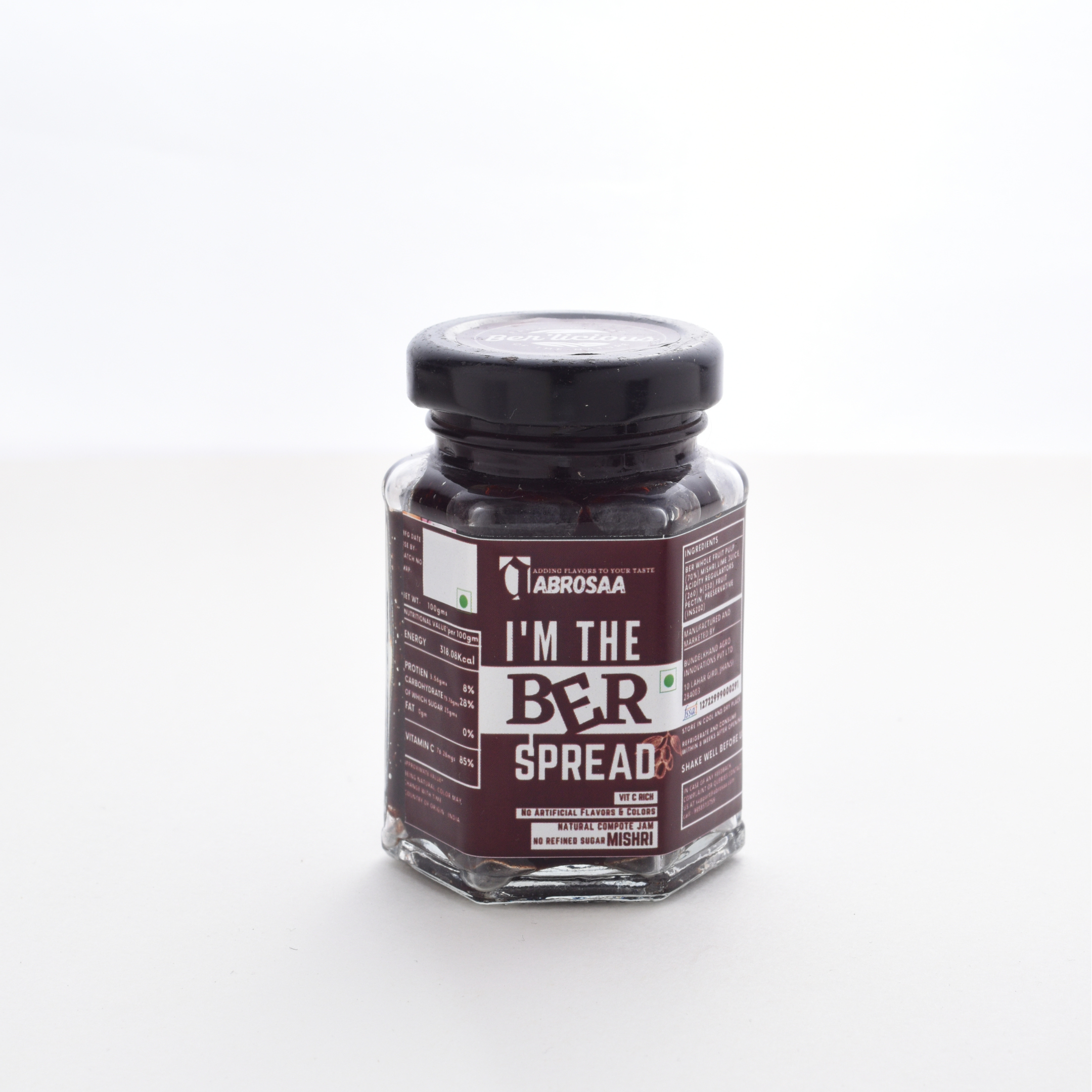 Ber Fruit Jam | Premium Pure Indian Superfruit Jam | Made of Indian Jujube | Rich In Vit C, Iron, Calcium and Zinc | No Added Color Or Flavor | 320 Gms