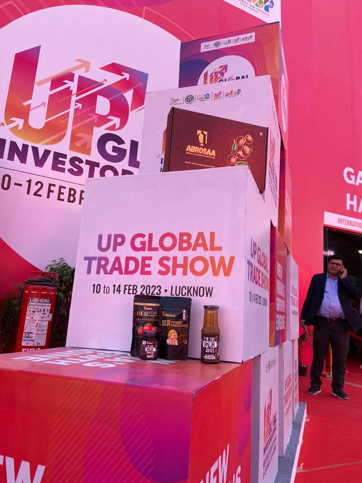 Abrosaa healthy snack’s remarkable journey at UP Global Investor Summit Lucknow 2023.